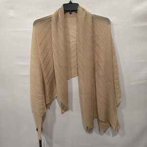 Cèzanne Woman's One Size NWT Taupe Crinkled Sheer Scarf Shawl Wrap